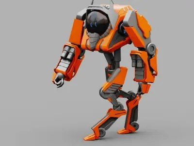 Battle Droid rigged 3D model