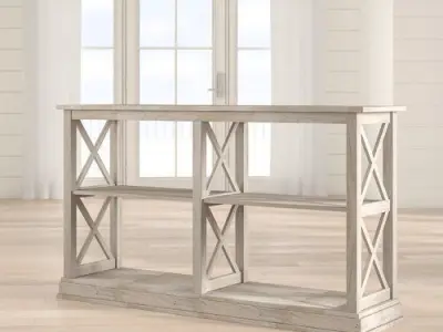 Unfinished Cosgrave Solid Wood Console Table 3D model