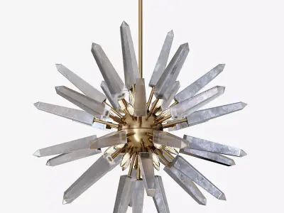 Natural White Quartz Pendant Lamp by Aver 3D model
