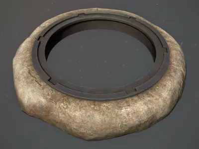 Sewer Hatch v5 Low-poly 3D model