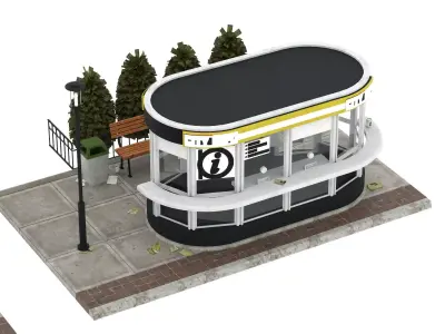 City Street Props Material Pack Low-poly 3D model