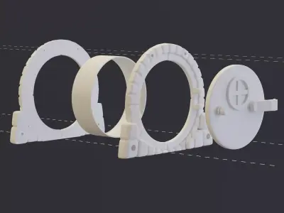 Hobbit Fantasy cat door 3D print model