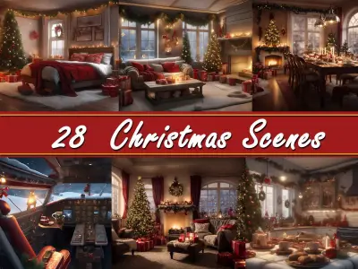 Christmas Interior Scenes Texture