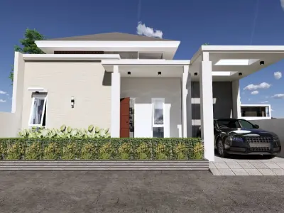 Modern House Design 1 Floor full interior rady enscape render 3D model
