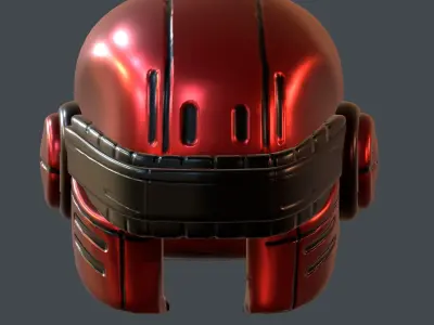 Gas mask helmet 3d model scifi Low-poly  Low-poly 3D model 417