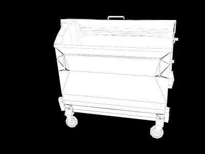 European Trash Container Low-poly 3D model