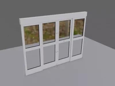 Automatic Door - Shop - Porta Automatica Low-poly 3D model