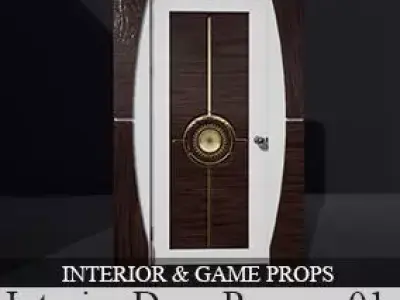 Interior and Game Door Props v 01 3D model