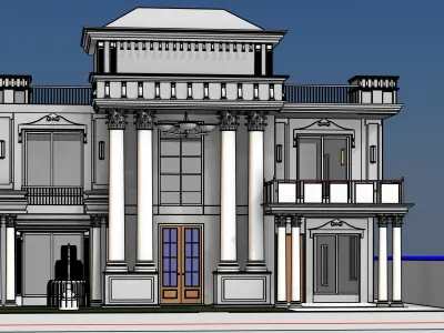 3d model of classical modern house 3D model