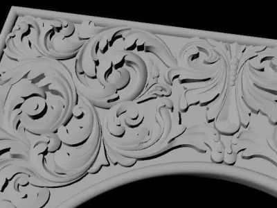 dekor ornate gold arch 3D model