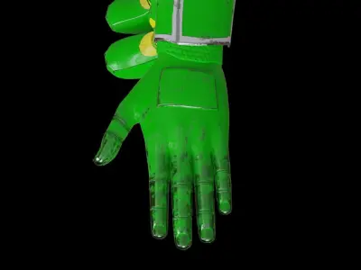 High-quality green robot  3D model