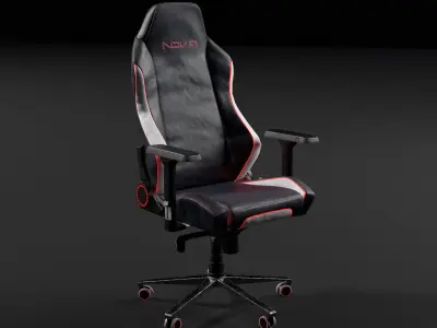 Sci-Fi Desk Chair  Low-poly 3D model