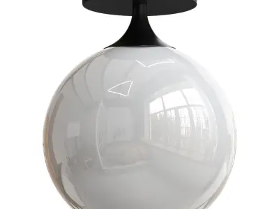 Nouveau 8-in Flush Mount 3D model