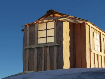 Old wooden cottage 3d model 3D model