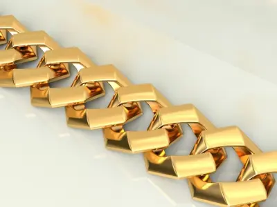 Edge Cuban link Chain 3D print model