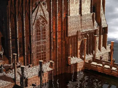 Lizard Cult Cathedral Massive Kit bash 3D model