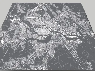 Cityscape Lubeck German 3D model