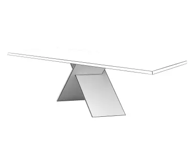Ax dining table with x base 3D model