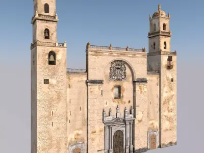 Church of San Ildefonso - Mexico Merida Yucatan 3D model