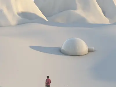 snow mountains  landscape Free low-poly 3D model