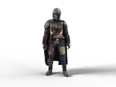 Mandalorian Toy Low-poly 3D model