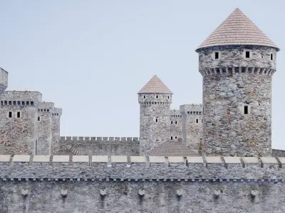 -Medieval Castle V1- 3D model