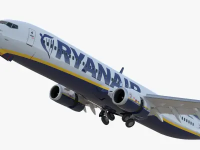  Ryanair Boeing 737-900 with Cabin and Doors Rigged for Maya 