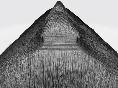 Large temple of Maya 3D print model