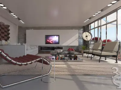 living room 4 3D model