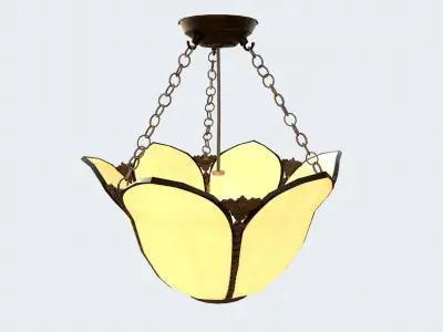 Vintage ceiling lamp Low-poly 3D model