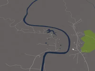 Frankfort Kentucky USA 50x50km 3D City Map 3D model