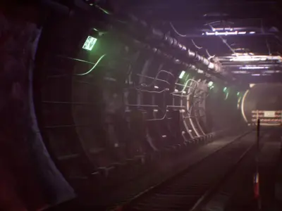 Old Metro Tunnel 20 Assets Low-poly 3D model