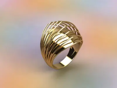 Gold Fusion Ring 2 3D print model
