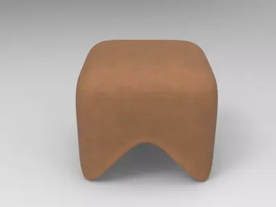 Kunes Pouf Low-poly 3D model