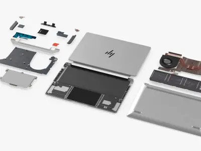  HP EliteBook X G1a Laptop Disassembled View 