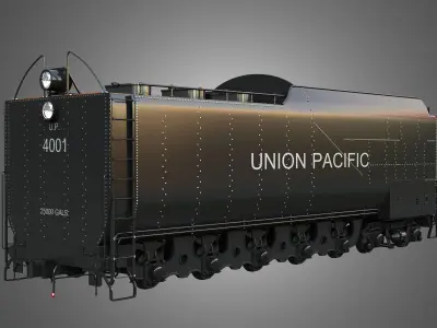 Coal Wagon - Big Boy 4014 - Steam Locomotive 3D model