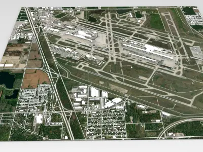 Detroit Metropolitan Airport 3D model