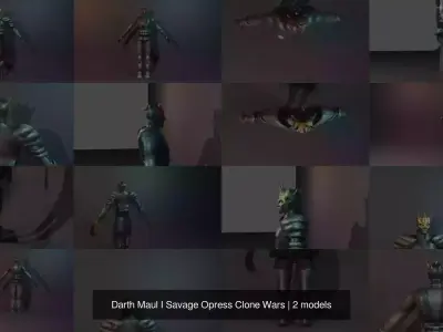Darth Maul I Savage Opress Clone Wars 3D Model Pack