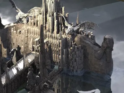 Ancient Babylon Bridge to the gods 2 Kit bash 3D model