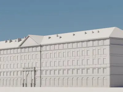 Eastern European Building 012 Low-poly 3D model