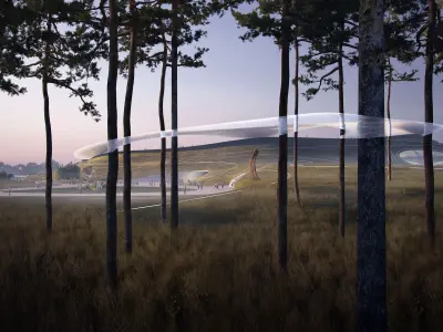 Futuristic Landform Park Masterplan 3D model