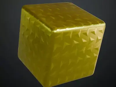 Golden Metal Pattern PBR Seamless Texture