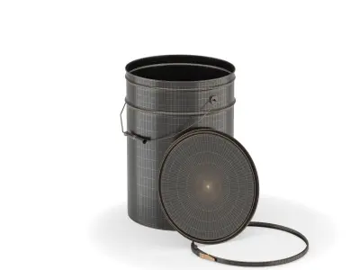Metallic Paint Bucket 3D model 3D model