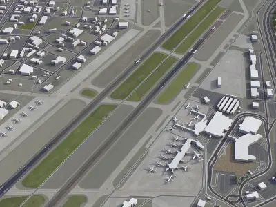 Boise Airport Low-poly 3D model