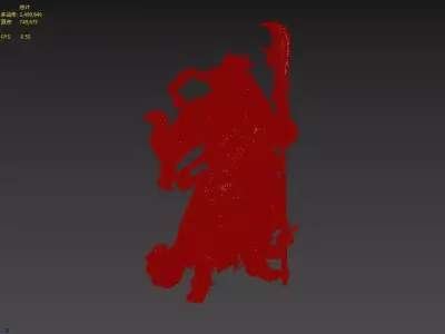 China  Door God Zhou Cang 3D model