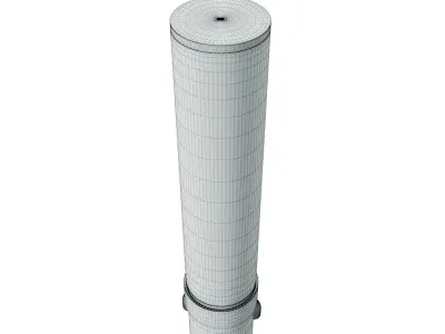 Contempo outdoor post light Low-poly 3D model