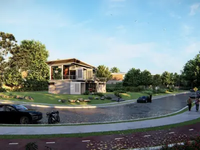 Casa Scene-villa-modern house 3D model 36