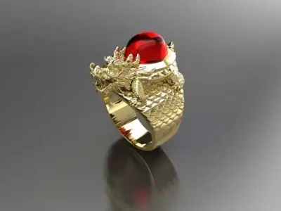 dragon ring Free 3D print model get