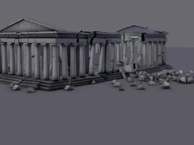 Athens Parthenon Low-poly 3D model