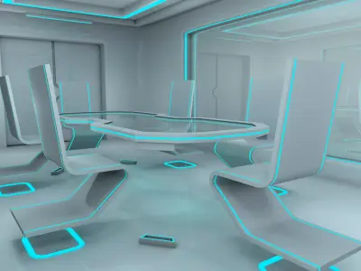 Sci Fi Office Room  3D model